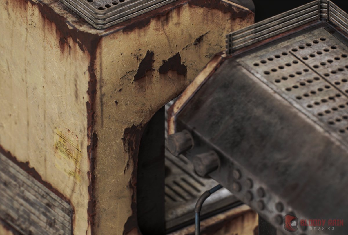 Introducing our latest game-ready asset: a rusty, old coffee machine ☕️✨

Stay tuned for more updates on our upcoming project – we’re just getting started! 🚀

#GameDev #3DArt #GameAssets #substancepainter #gameart #3dartwork #bloodyrainstudios