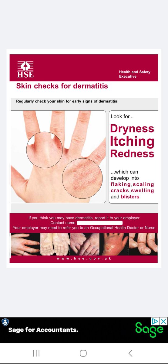 Always use the PPE provided and have an established skin care regime ..... 💚