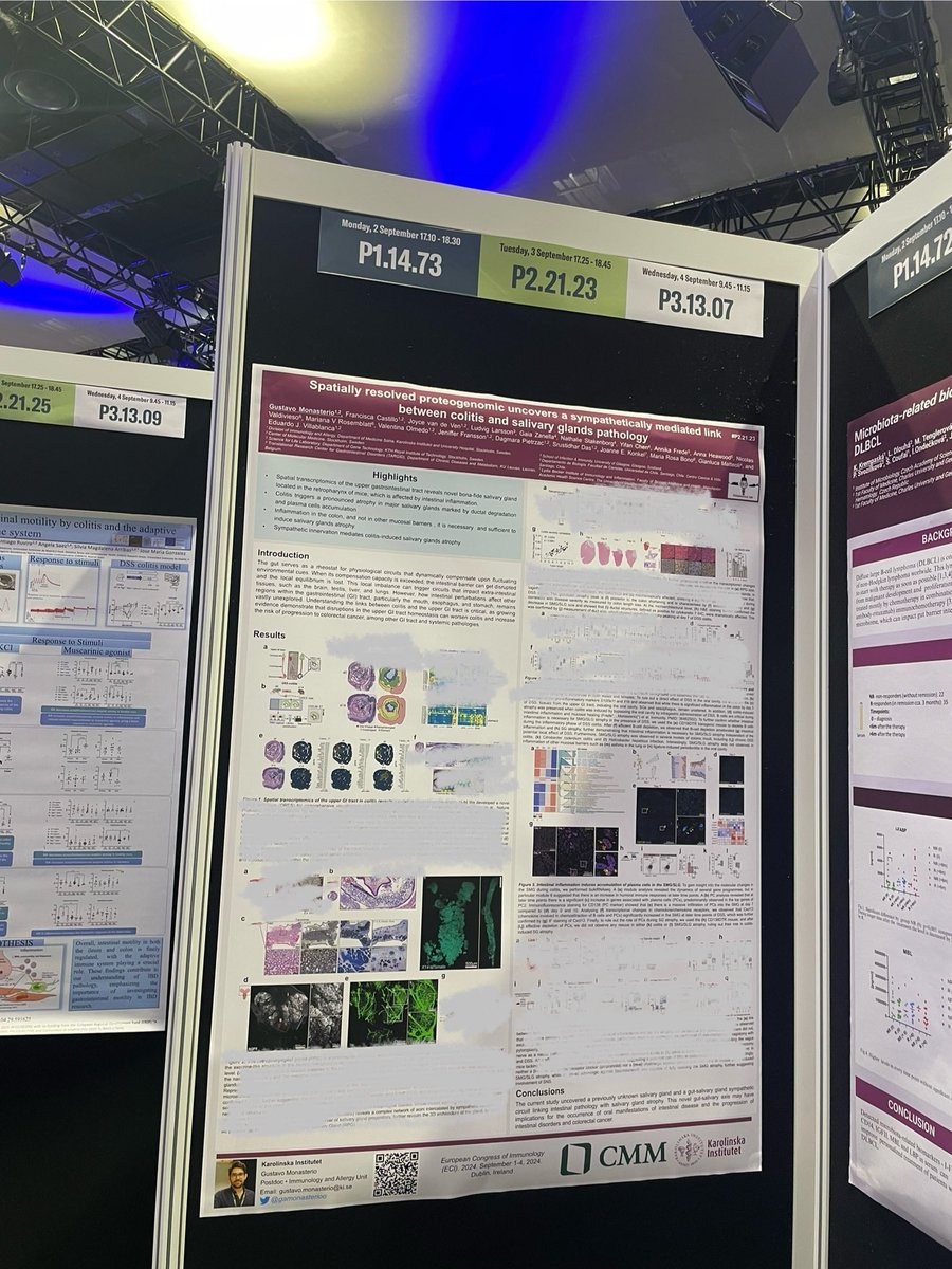 gamonasterioo's tweet image. Are you curious to know how using #SpatialTranscriptomics we have discovered a new organ in the 21th century?
For this, an oral-gut neural physiological circuit and more you can visit my poster P2.21.23 at #ECI2024 poster session :)

@y_efis @EFIS_Immunology