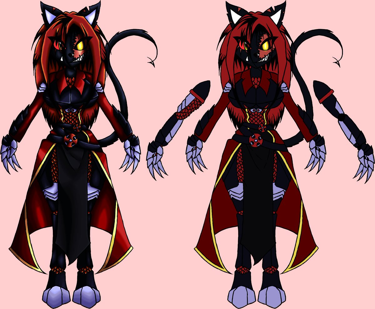 I wanted to base Crimson more on old British culture, so I based her on the Beast of Bodmin moor, I also made her a half orc, I also used a new base I made, this art work was to test that base