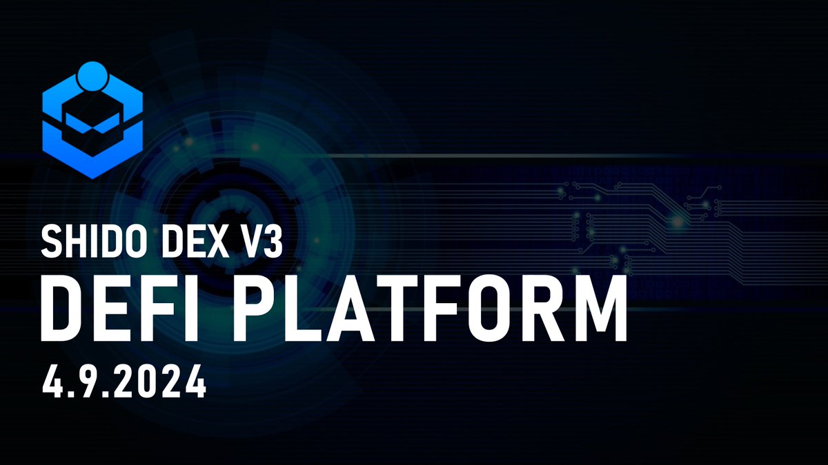 Elevate your trading with Shido DEX V3.

The ultimate all-in-one DeFi platform.

4th September, Shido Network.