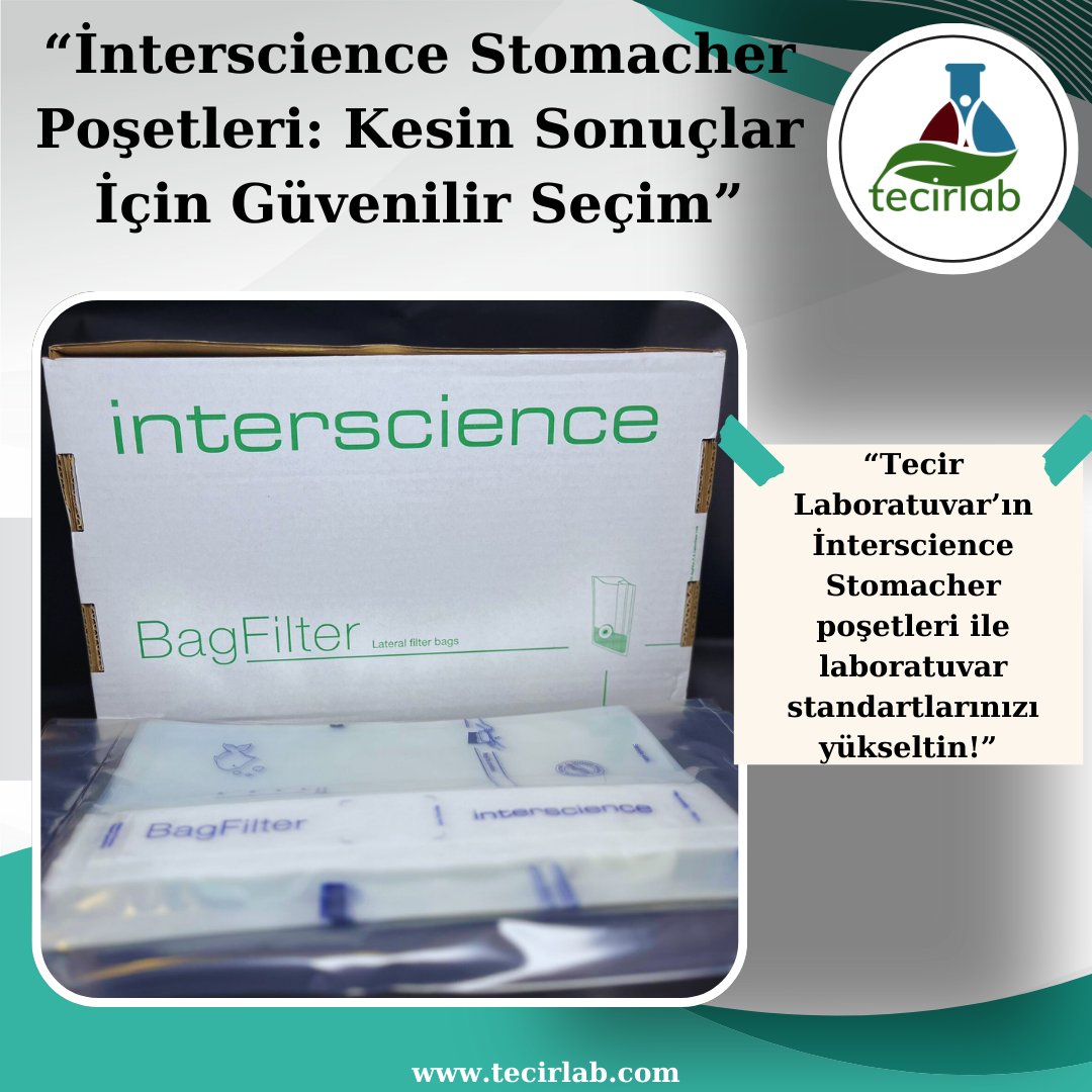 tecirlab's tweet image. ''İnterscience markasının yarı filtreli stomacher poşeti özel fiyatıyla stoklarımızda!'' Sizlerde laboratuvar çalışmalarınızda kaliteyi ve güvenilirliği keşfedin. #TecirLaboratuvar #Interscience #LaboratuvarEkipmanları #Hassasiyet #Kalite #stomacherposetleri