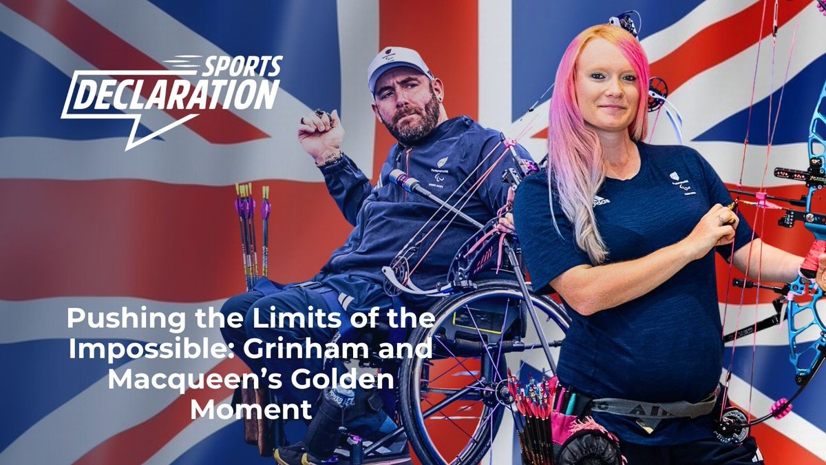 SportsDecl's tweet photo. Pushing the Limits of the Impossible: Grinham and Macqueen’s Golden Moment

🔗 https://t.co/hLU3OpP3MW

#Paralympics #ParaArchery #JodieGrinham #GoldMedal #TeamGB #PregnantAndPowerful #WomenInSport #Inspiration #AthleteMom #Paris2024 https://t.co/iSWa0as3YS