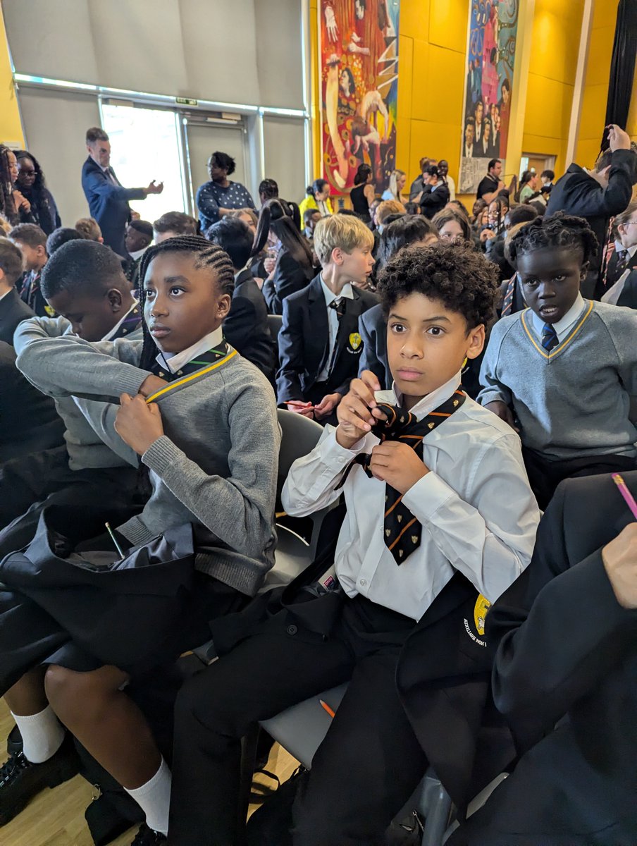 bonus_pastor's tweet photo. Our new Year 7s are officially part of the BPCC family! Today, they received their house ties and met their house leaders. What a fantastic start to their journey at Bonus Pastor Catholic College. #WelcomeYear7 #BPCC #HouseTies https://t.co/ntskNBplFS