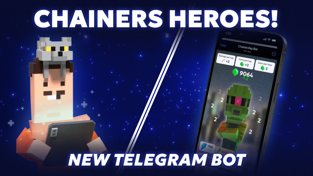 💸🤳 Welcome to CHAINERS HEROES — Telegram Bot 🤳💸

Hey, Adventurer! 🧙 Wanna mix fun and earning?

Join the battle ⚔️ against evil with your Chainers and snag a Token #Airdrop! — t.me/ChainersHeroes

Here's the game plan📜:

🪙 Collect $CCC Tokens
🦸 Upgrade Your Heroes
💎