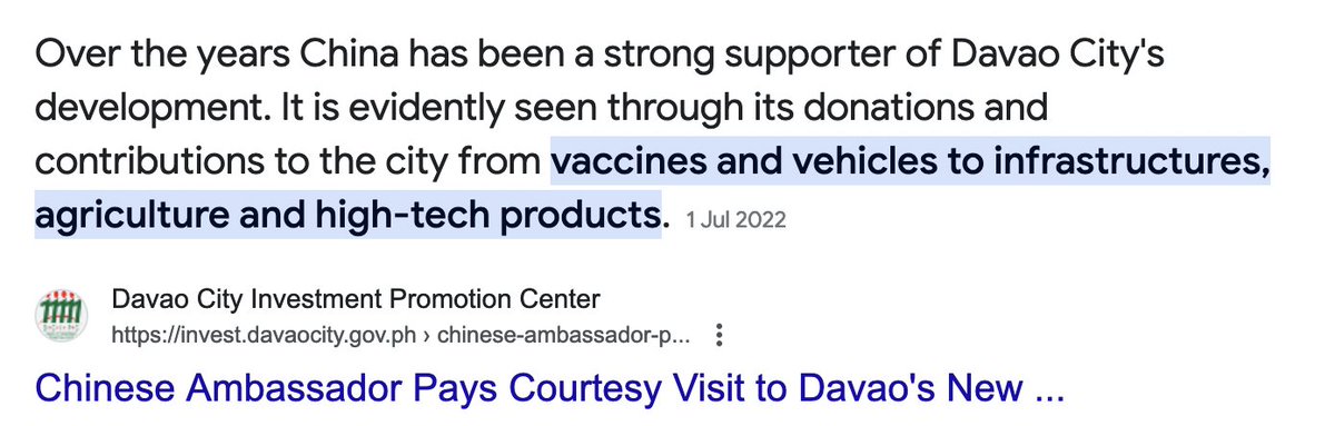 sliceofdpie6557's tweet photo. Why is Commie China SO generous to Davao City?!
Ano ang kapalit? https://t.co/5Eie2WIDiL