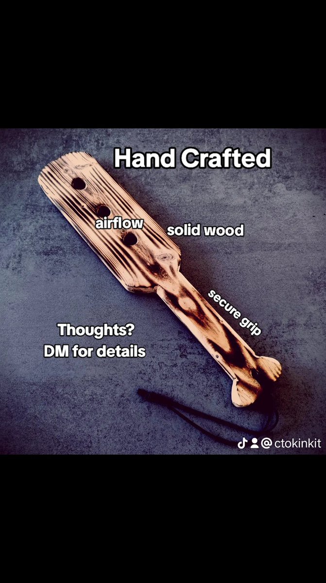 ctokinky's tweet photo. #ctokinky #bdsm #spank #ass #paddle #handcrafted https://t.co/k9NZbyvhqW