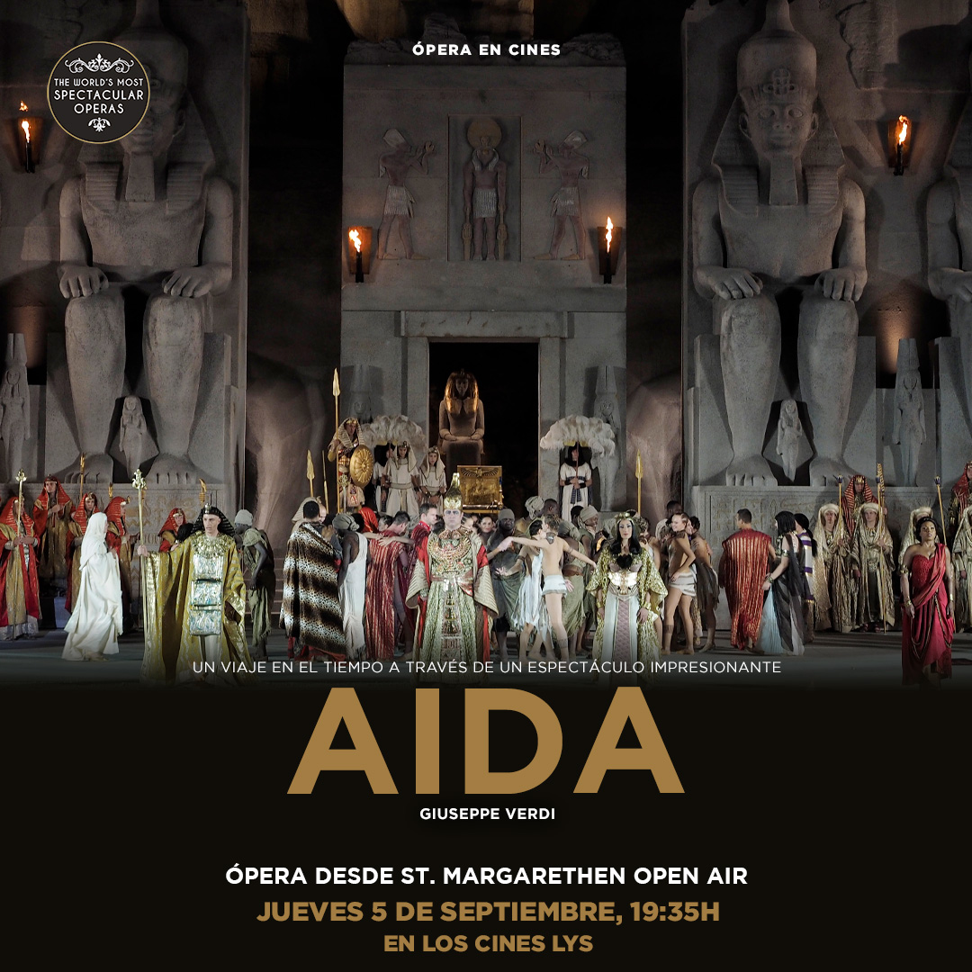 EventCinemaLys's tweet photo. 🎭✨ ¡Este jueves día 5, el Cine Lys te transporta al majestuoso Egipto faraónico con 𝗔𝗶𝗱𝗮! 🎭✨

Una historia de amor con una puesta en escena que incluye más de 400 artistas, efectos pirotécnicos, y una escenografía imponente🎶

🎟️https://t.co/K0WQIKoVPH https://t.co/EerMwuhYdO