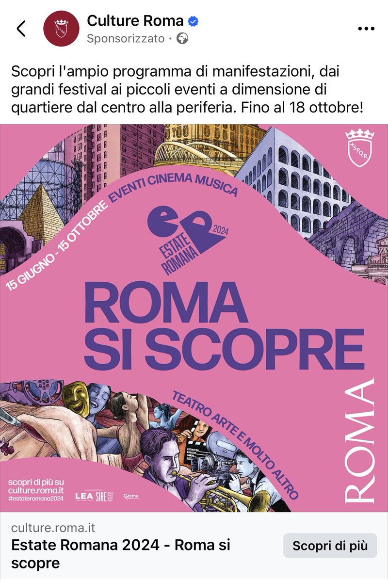 “Panem et circences”: un antico motto, sempre attuale.
Nella settimana del rientro dei rientri dalle ferie, una sponsorizzata dal Campidoglio annuncia che programma dell’Estate Romana si chiude il 18 ottobre. 
Poi il ponte dei morti, poi l’Immacolata… ecc ecc