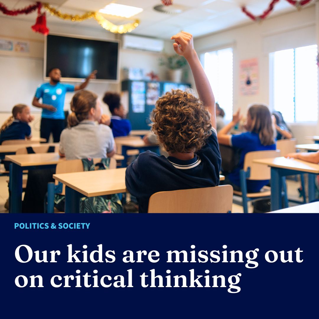 Faculty of Education (@edumelb) on Twitter photo With the world facing urgent challenges A/Prof <a href="/wmartindavies/">Martin Davies</a> from FoE says we need to urgently improve how we teach critical thinking—not just to students, but to everyone.
Tap through to read his full analysis → unimelb.me/3XlzOUi With the world facing urgent challenges A/Prof <a href="/wmartindavies/">Martin Davies</a> from FoE says we need to urgently improve how we teach critical thinking—not just to students, but to everyone.
Tap through to read his full analysis → unimelb.me/3XlzOUi