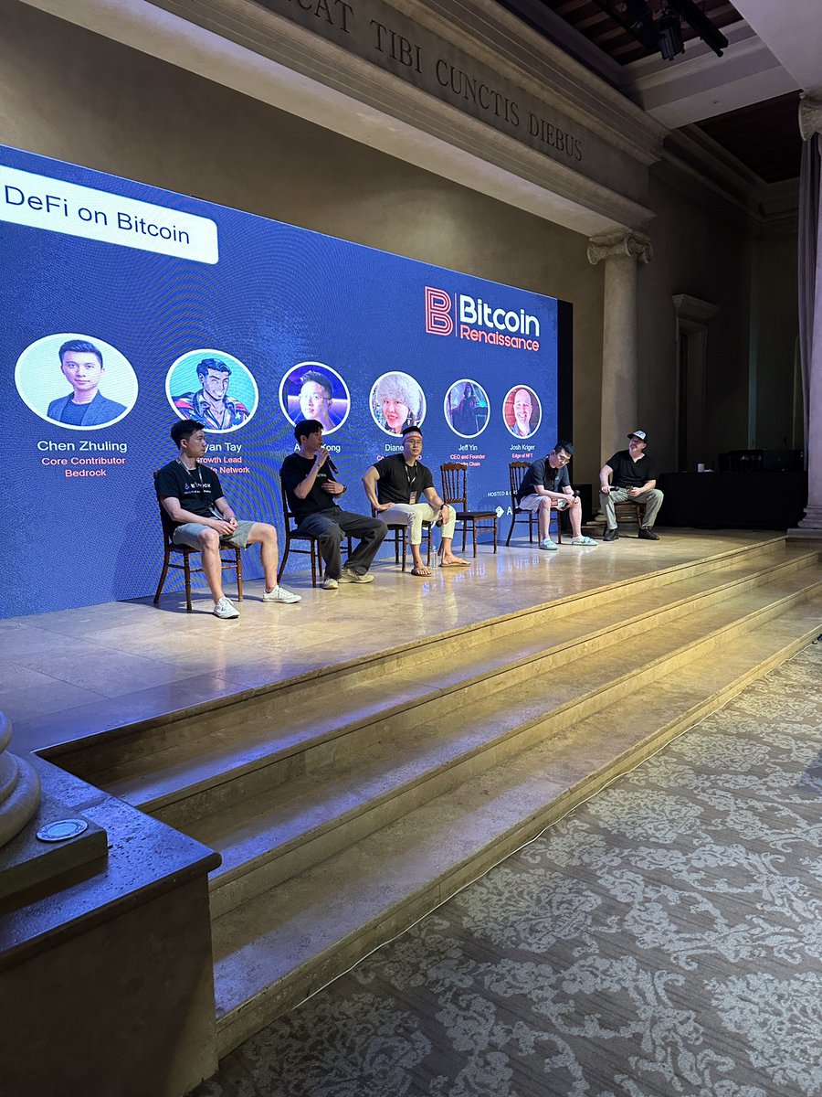 babylonlabs_io's tweet photo. Gaining a ton of insights here about DeFi on Bitcoin during this panel with

@Bedrock_DeFi
@ParticleNtwrk
@MerlinLayer2
@DODO_chain
@osmosis
@EdgeofNFT https://t.co/w6Y5uRKN1A