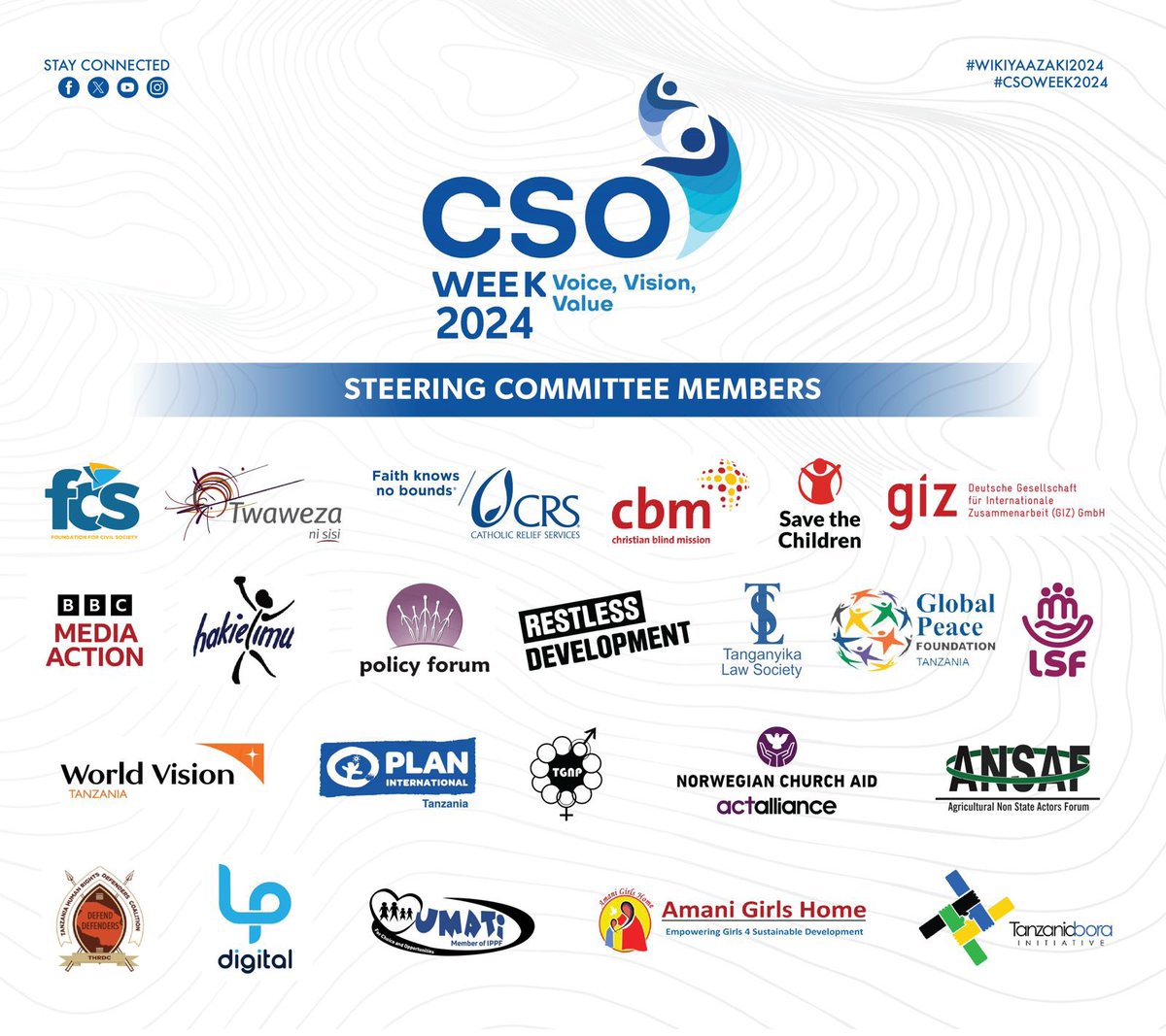 ItsKamala's tweet photo. @CSOWeek 2024 wanaangazia Agenda
1 Dira ya Mendeleo ya Taifa 20250
2 Uchaguzi wa serikali za Mtaa 2024
3 Uchaguzi wa serikali kuu 2025
Ungana @FCSTZ @Twaweza_NiSisi @policy_F @HakiElimu @bbcmediaaction @UMATItz @NorChurchAid @Plan_tanzania @globalpeacetz @THRDCOALITION #CSOWEEK https://t.co/IJcRMZr9Ic