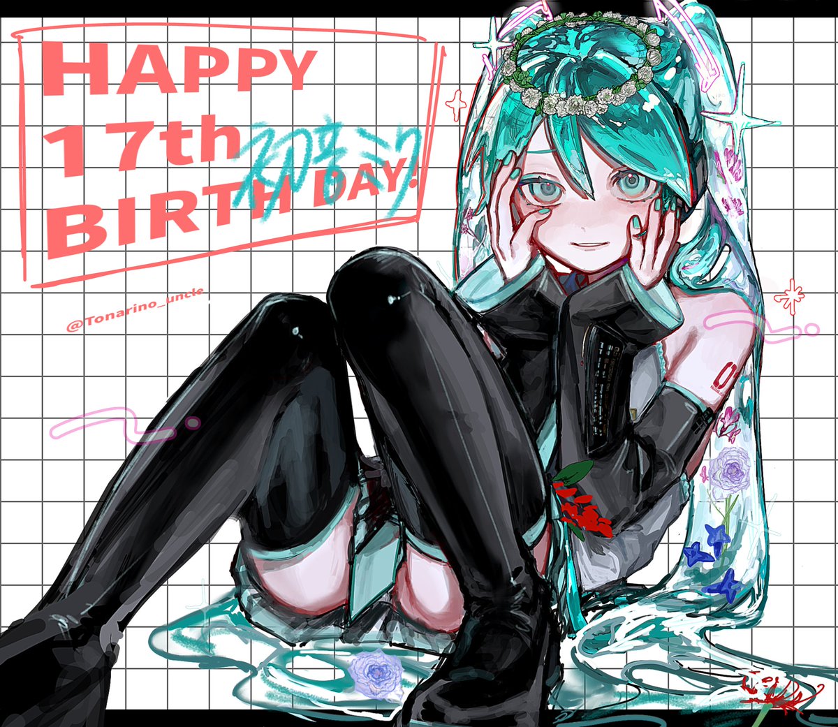 初音ミク「ピアプクロウですホー!今日もピアプロに投稿された作品を紹介していくホー☆郡さんの」|piapro(ピアプロ)のイラスト