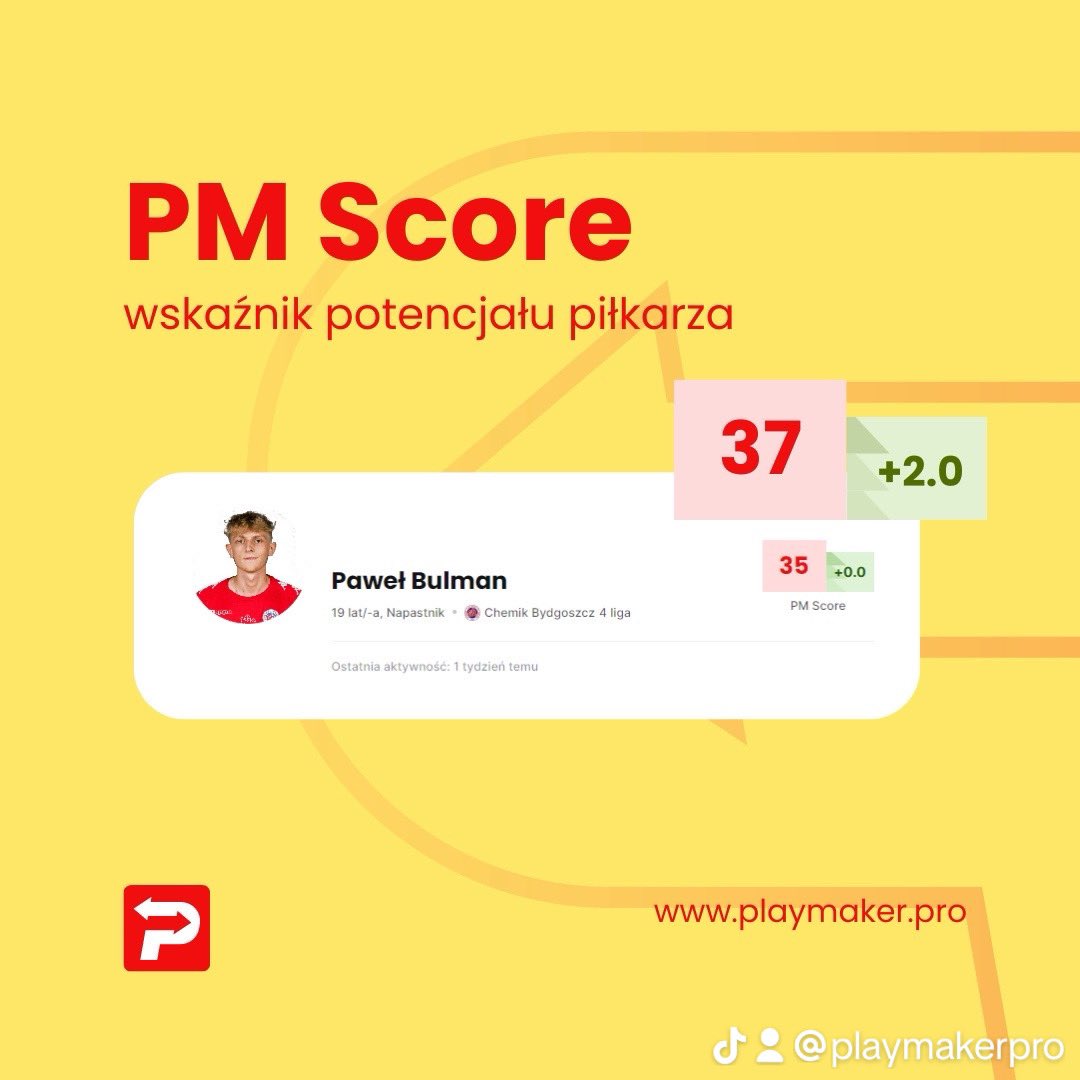 ProPlaymaker's tweet photo. PM Score - wskaźnik potencjału piłkarza ⭐️ https://t.co/mvk8Xrv6TN