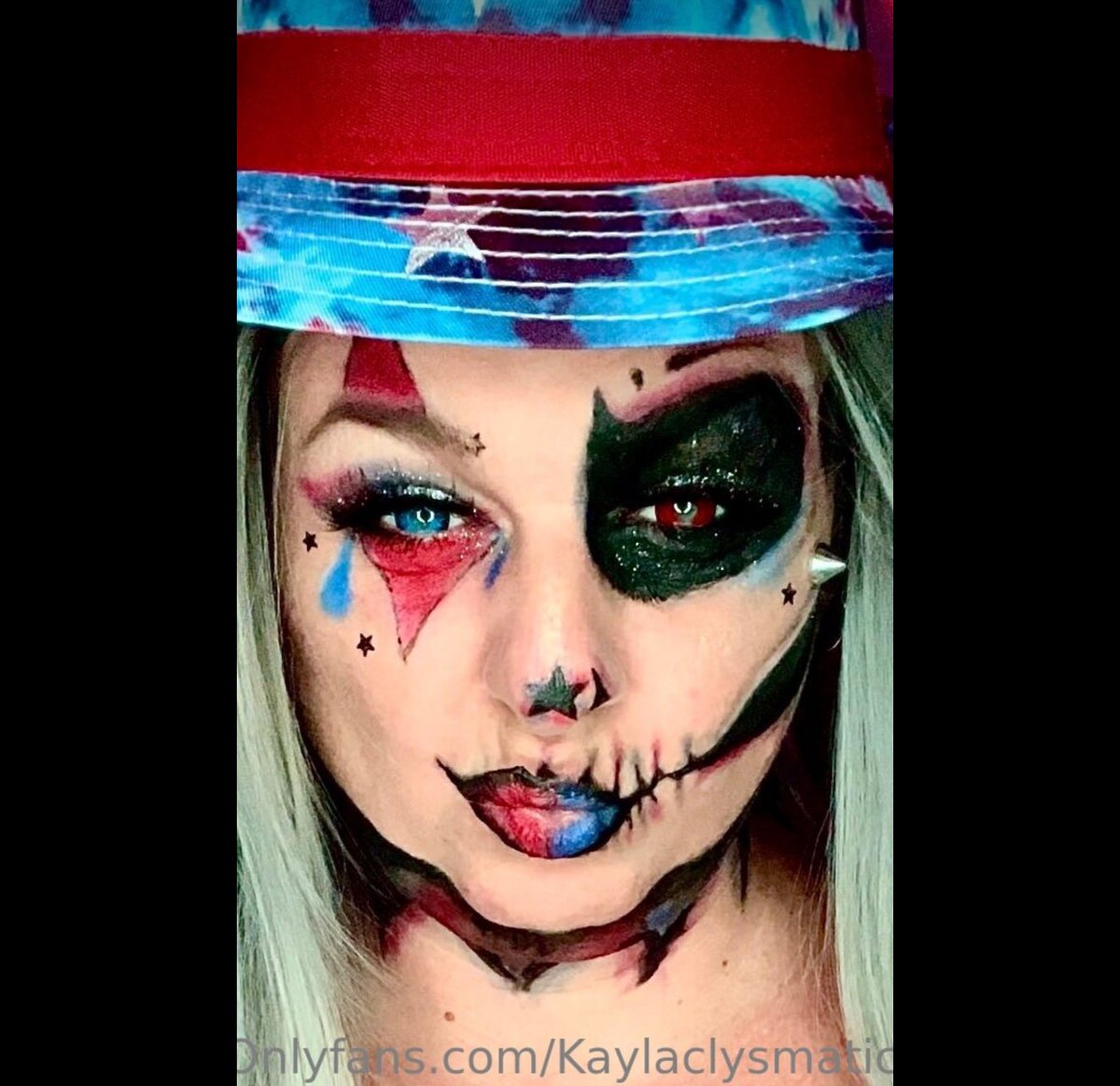 kaylaclysm's tweet photo. #onlyfansmodel #makeup #art #bodypaint # https://t.co/N2LCRiyrOl #xoxo #LaborDay #fantasyart https://t.co/RlnNJ9nkBk