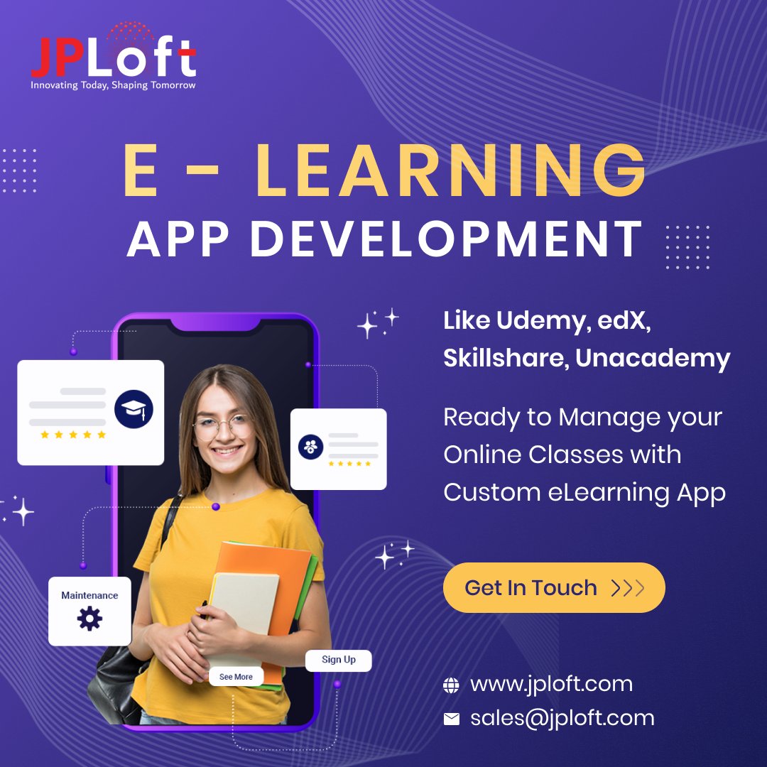 jploftsolutions's tweet image. 🚀 Transform your online education experience with a custom eLearning app! At 𝐉𝐏𝐋𝐨𝐟𝐭, we specialize in developing apps that make learning accessible and engaging. 🎓
𝐄𝐱𝐩𝐥𝐨𝐫𝐞: bit.ly/3ZaSPue
 #ElearningAppDevelopment  #EdTech #EdtechSolutions   #JPLoft
