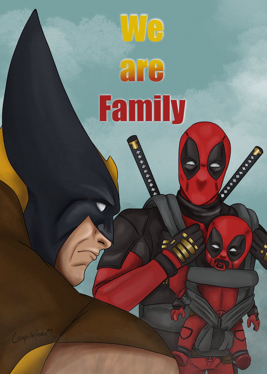 computerfreakin's tweet photo. The sweetest family ever wished they were real

#drawing #art #procreate #digitalartwork #fanart #artwork #digitaldrawing #deadpoolandwolverine #deadpool #wolverine #babypool https://t.co/tthBLBc9Sa