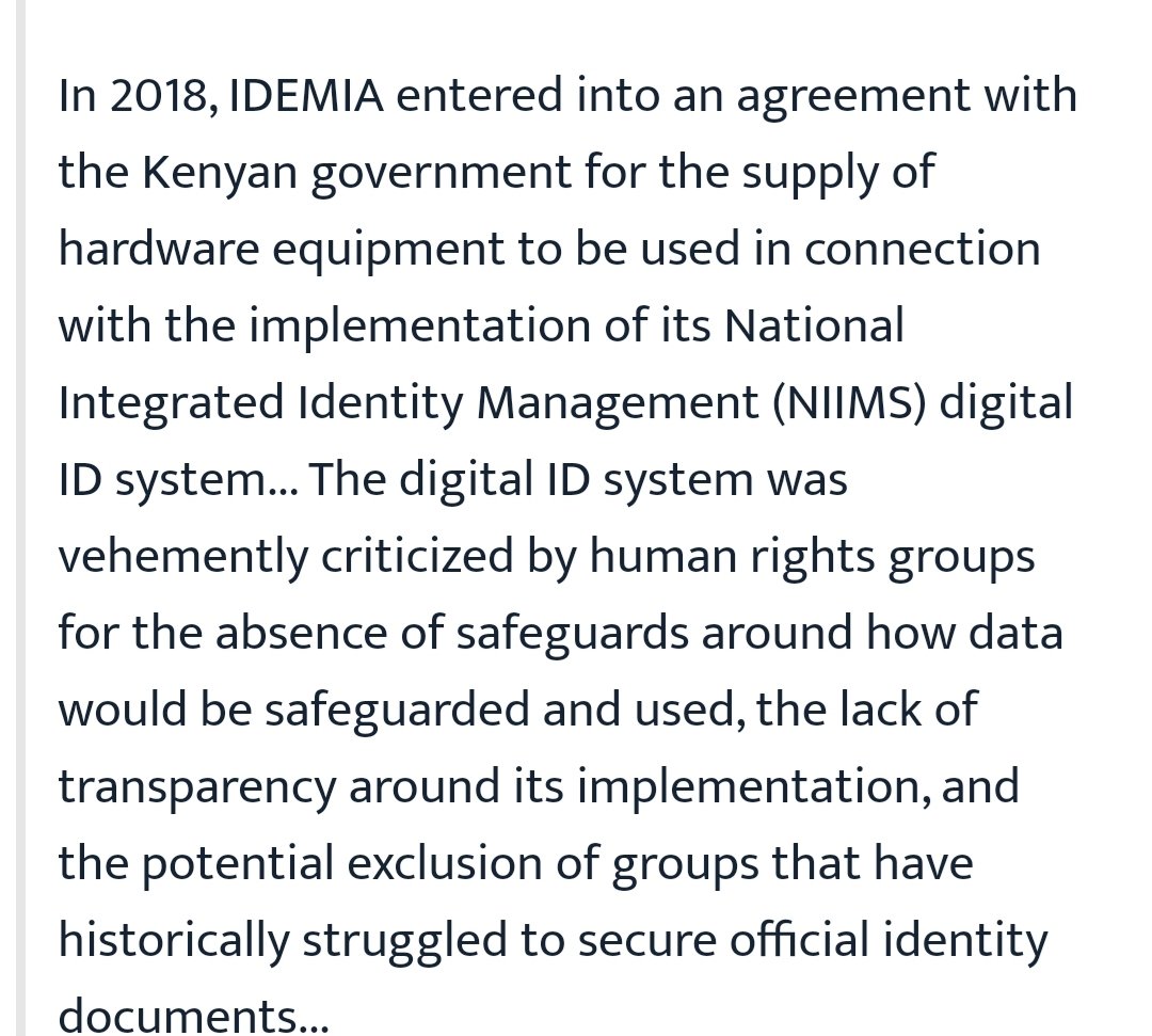 MainlandAfrica's tweet photo. While you are being distracted by GNU PR, French identity amd security company IDEMIA has landed an RTMC contract for printing and security features om driver licence cards.  This comes after the company had its contract with Airports Company South Africa cancelled a few days ago. Prior to that, the same company had a botched ID project contract with the Department of Home Affairs where it went in as a contractor to EOH.

RTMC and ACSA both fall under the Ministry of Transport led by World Economic Forum one world government and digital control merchant Barbara Creecy. ACSA got pressured to cancel the contract but IDEMIA has been given a new lease of life at RTMC. Talk about throwing procurement ethics to the dustbin for the benefit of  a French company that has scandals all over the world including USA, Latin America, and Kenya etc.
