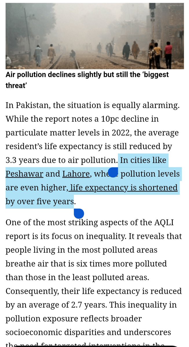 khaseeb390's tweet photo. In Peshawar - Losing 5 precious years of life to Air Pollution. Link 👇

- https://t.co/YLHFDgWcln https://t.co/kdXzqLDi7s