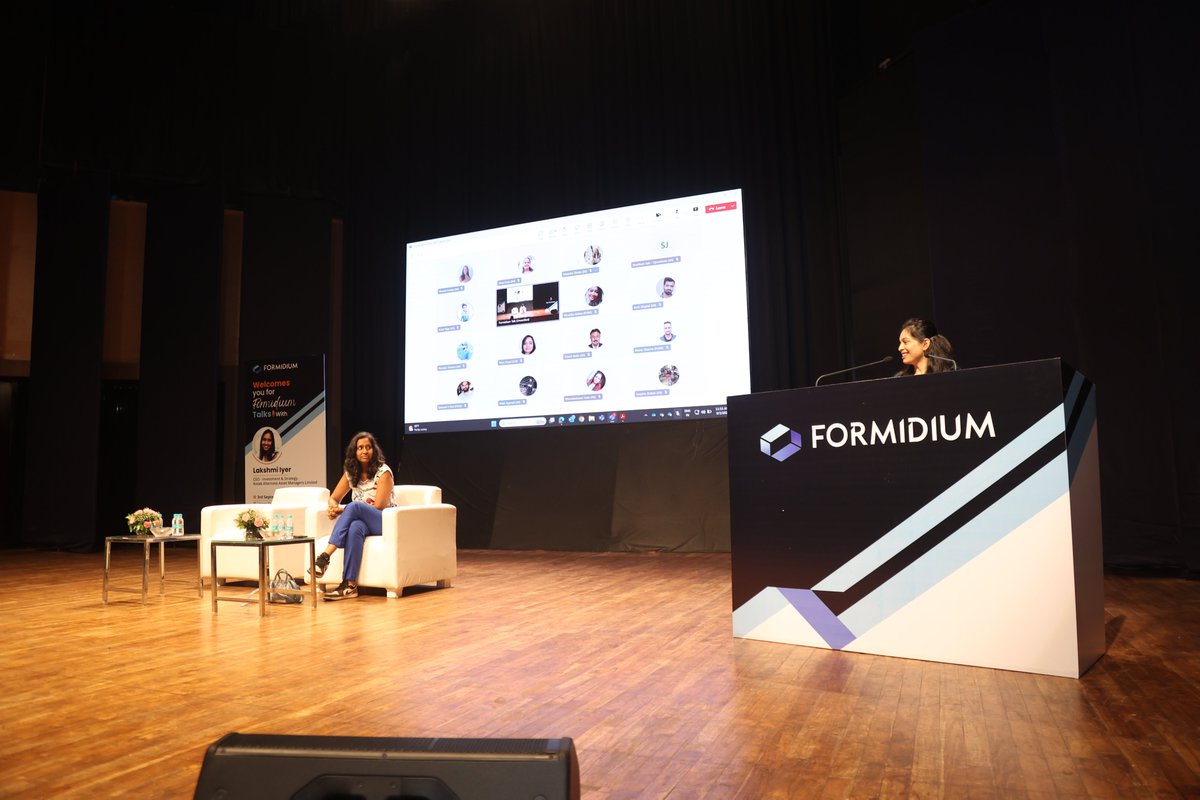 Formidium's tweet image. 3-Sep 11:30 AM
Lakshmi Iyer Arrival-The moment we&apos;ve all been eagerly anticipating is finally here!
Lakshmi Iyer is ready to illuminate Formidium Talks with her empowering presence and transformative experiences.

#FormidiumTalks #InspirationUnfolded #formidium