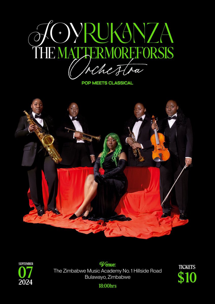 culture_zw's tweet photo. Mark your calendars for September 7th when @joyrukanza will transform her debut album #MatterMoreForSis into a breathtaking orchestral experience. Originally released in June last year, the album will be reimagined with live symphonic arrangements that will captivate the audience https://t.co/7wY9VcJ2vl