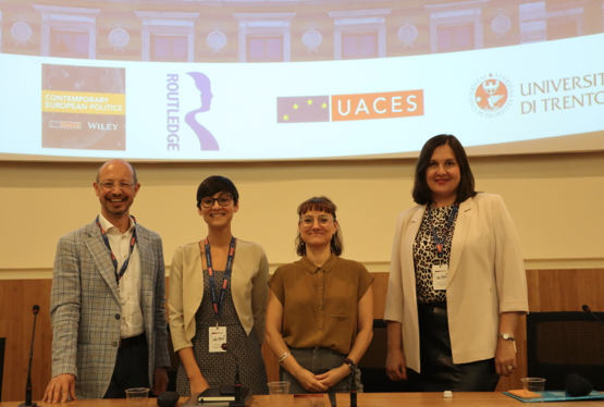 SciencePoULB's tweet photo. [Rayonnement] @CrespyAmandine, professor at SciencePo ULB (#Cevipol / @IEE_Bruxelles) was guest presenter at the Plenary session of the #UACES conference in Trento on Developments in EU policies and macro-economic governance https://t.co/nXDovhtPx9