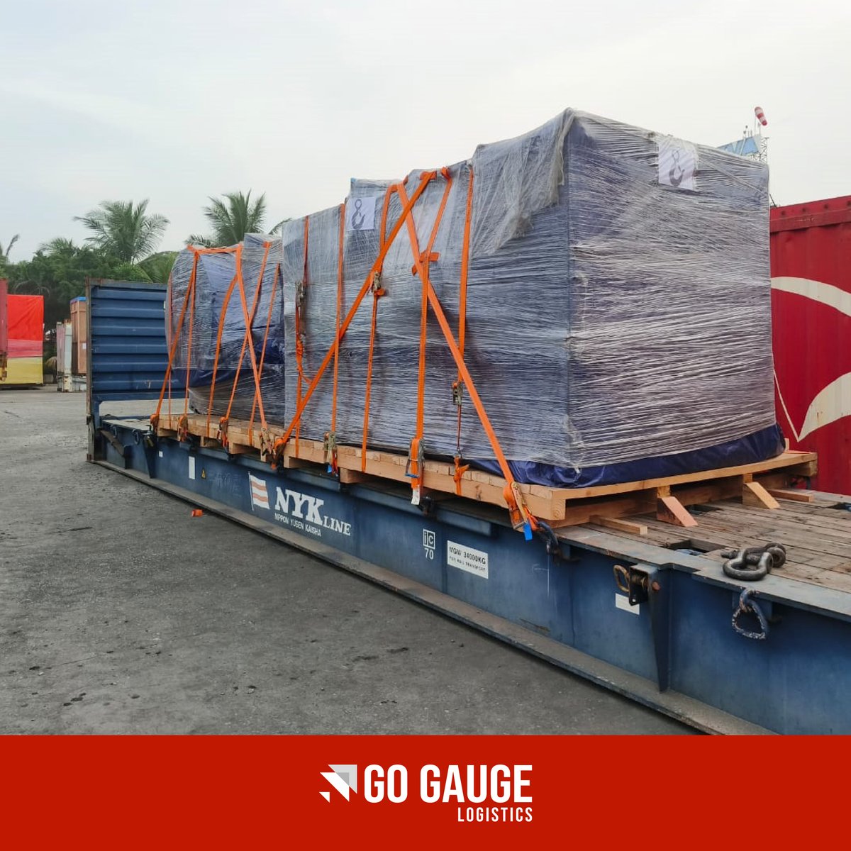 go_gauge's tweet photo. Just completed an exciting journey - exporting flat rack containers from India to Indonesia!

From precise lashing to smooth sailing. Here’s to breaking barriers and building bridges across the seas!

#ExportSuccess #IndiaToIndonesia #GlobalConnections #GoGaugeLogistics https://t.co/pRbwiWItMi