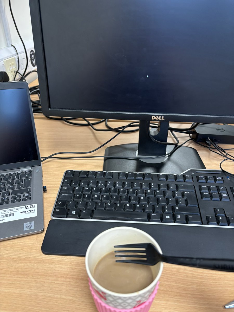Not missing this part of being in the office, second attempt at logging on and could only find a plastic fork to make a coffee 🤣🙄