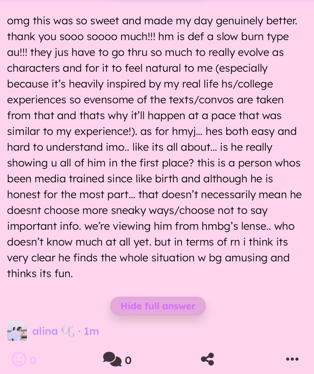 vixengyu's tweet photo. #alinasks hellooo so i love ur hm au so much!! idk how the other readers feel about the progression of hm but i just wanna say i hope… — omg this was so sweet and made my day genuinely better. thank you sooo soooo much!!! hm is def a slow burn type au!!… https://t.co/Kkb68zJoBe https://t.co/nc57V8uful