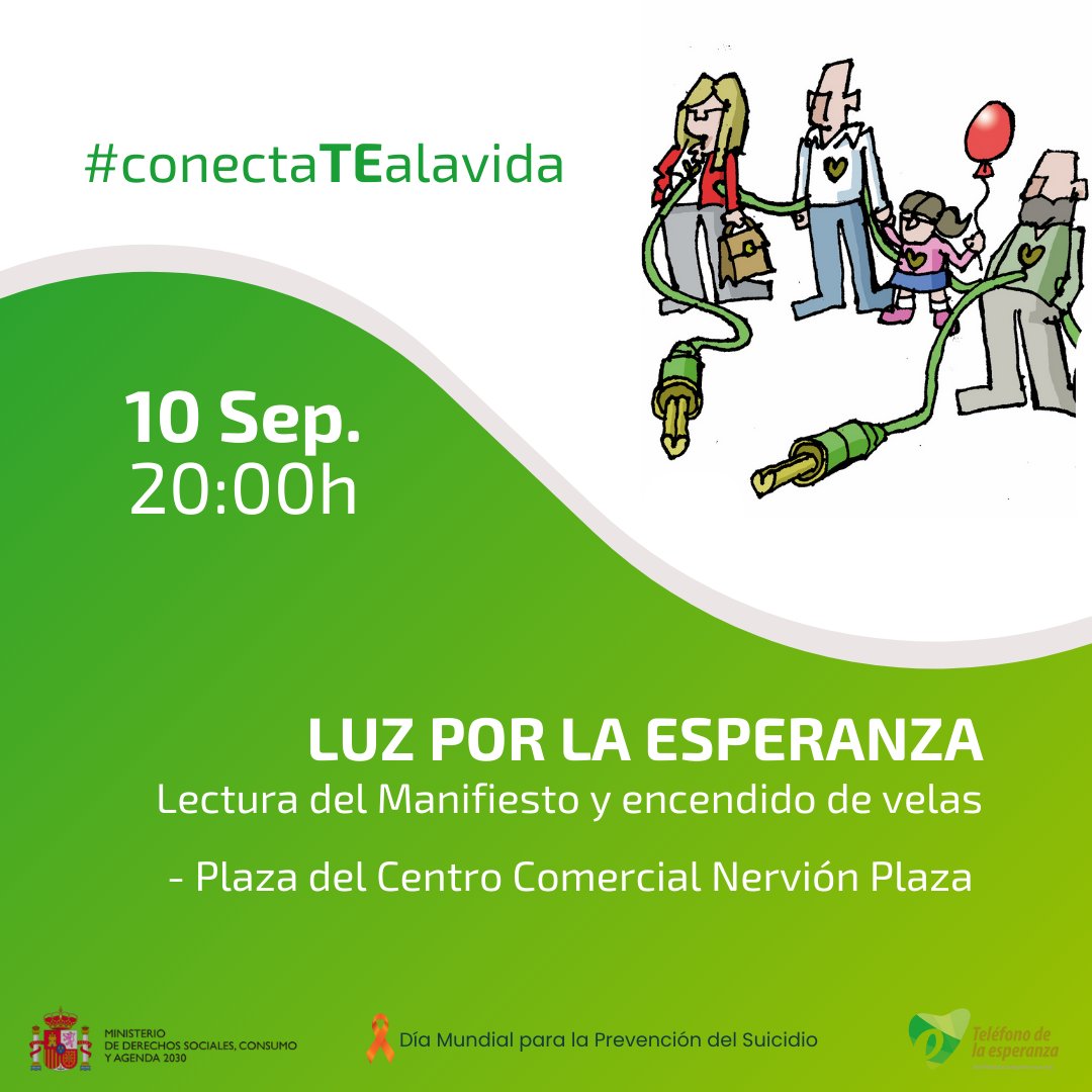 ASITES_Sevilla's tweet image. Te esperamos!  

🖌️🎨 Imagen diseñada y cedida por @netodibujante

🗓️10 de septiembre #DíaMundialparalaPrevenciónde Suicidio.
📞Si nos necesitas, llama: 717 003 717 #conectaTEalavida 

Más info: clic imagen 👇