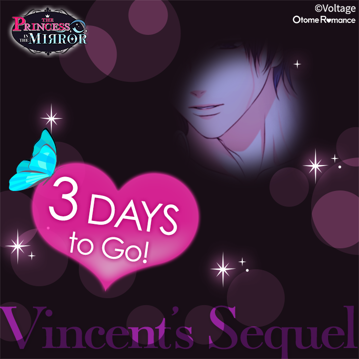 MirrPrincess's tweet photo. THREE MORE DAYS till the release of Vincent's sequel!

The always calm, sometimes severe, and awkwardly kind tutor Vince...
Will you continue on this adventure with him?

#MirPri #ThePrincessintheMirror #VoltageInc #Vincent #Sequel https://t.co/ceLaS0TEq0