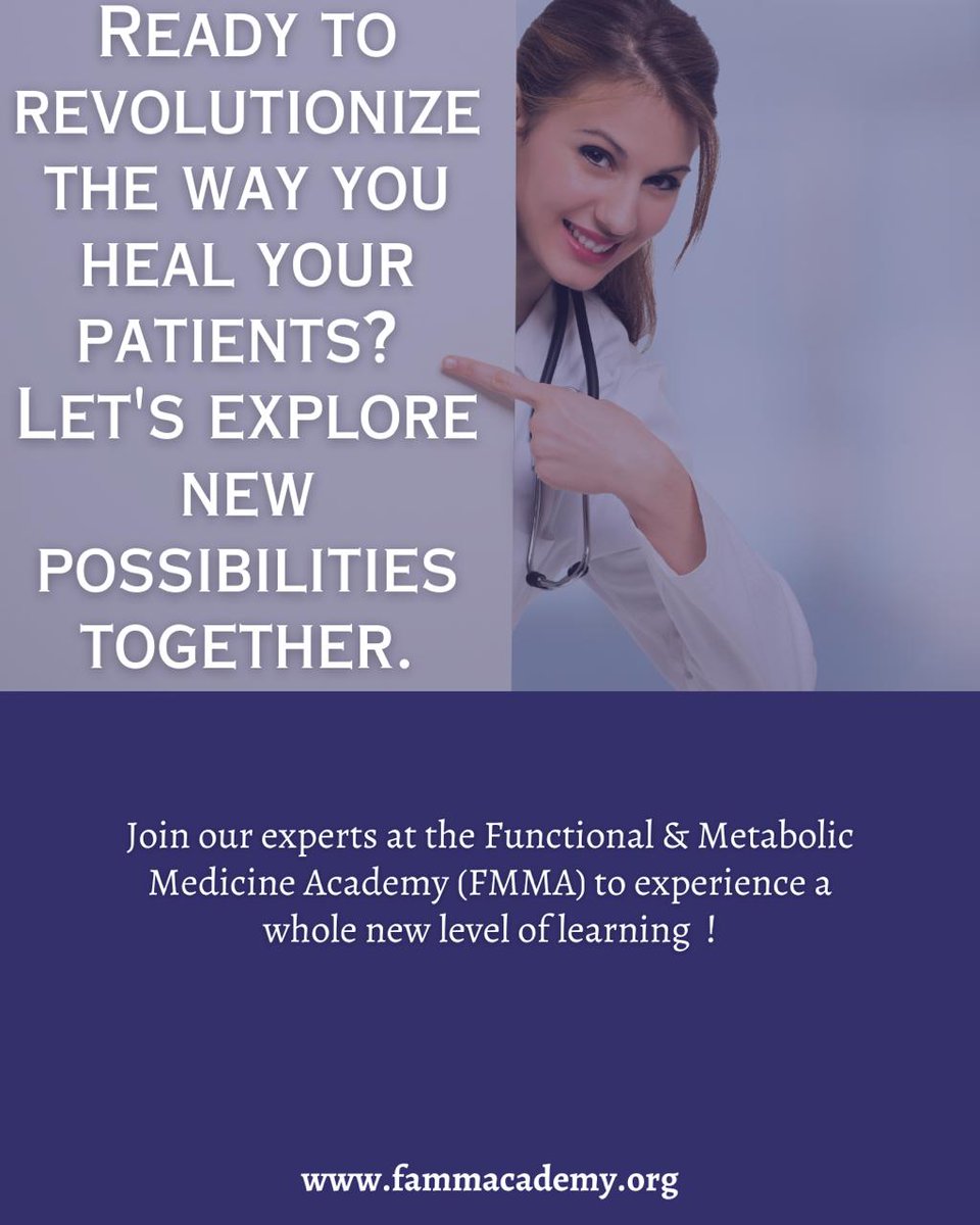 FMMACADEMY's tweet photo. Ready to elevate your knowledge and transform your approach to health? Join our experts  to experience a whole new level of learning! 
#FMMA 
#FunctionalMedicine
#HealthEducation
#MetabolicHealth https://t.co/0vJ504cyxa
