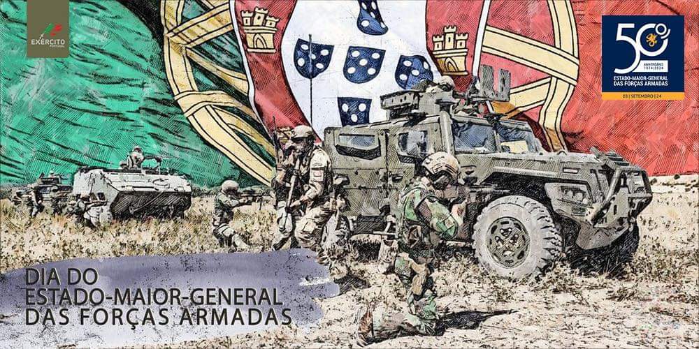 Exercito_pt's tweet photo. 🎉 50.º Aniversário do Estado-Maior-General das Forças Armadas 🇵🇹
🙌 O Exército felicita todos os militares e trabalhadores civis que prestam ou prestaram serviço no Estado-Maior-General das Forças Armadas, honrando a divisa "QUE QUEM QUIS SEMPRE PÔDE".
#EMGFA https://t.co/lBISK5f34Q