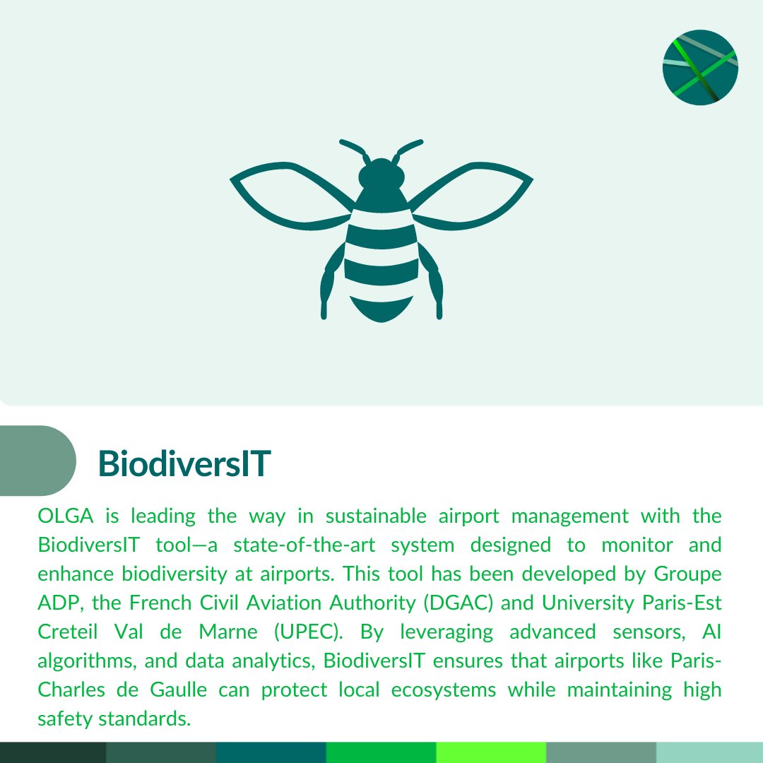 🌿 Monitoring Biodiversity at Airports: Introducing OLGA’s BiodiversIT Tool! 🦉

OLGA is leading the way in green airport management with the BiodiversIT tool—a state-of-the-art system designed to monitor and enhance biodiversity at airports. 

Read here: olga-project.eu/olympics-innov…
