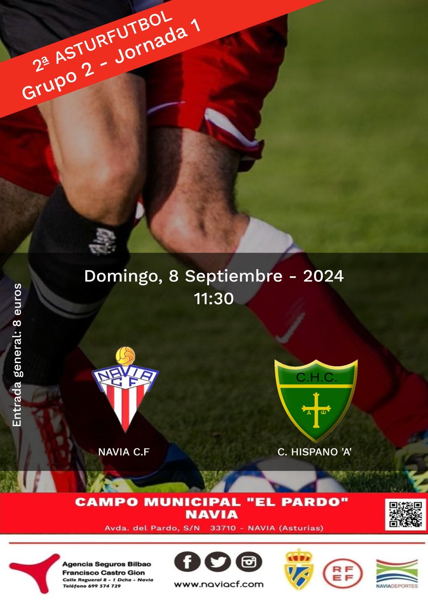 🔥 ¡Empezamos! 🏁
📅 DOMINGO, 8 SEP
⏰ 11:30 horas
🏡 "El Pardo" 🆚 <a href="/C_Hispano_C/">Club Hispano</a>