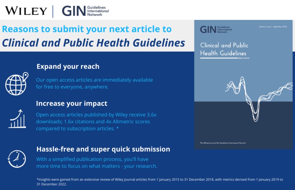 Read the latest publication in the GIN journal: Lifespan of COVID-19 living guideline recommendations: A survival analysis

Lead author: Dr Emma McFarlane

onlinelibrary.wiley.com/doi/full/10.10…