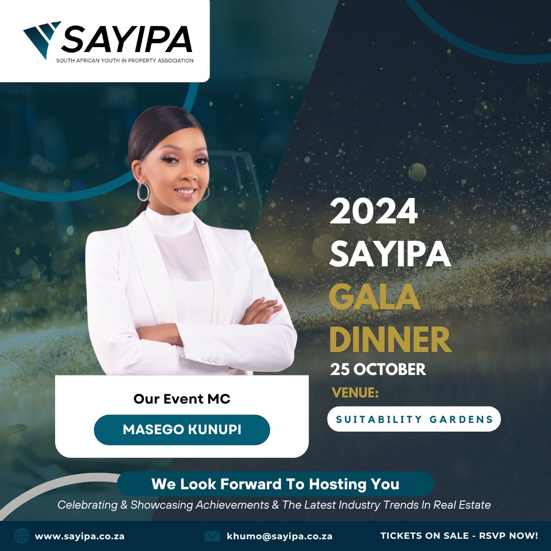 info_sayipa's tweet photo. SAYIPA GALA DINNER 2024 - MEET OUR MC π₯³π―
A Seasoned Entrepreneur, Beauty Educator, Realtor & Speaker, the seasoned veteran is one to look out for. π¦
Tickets Available On Bio & Website. ποΈ
#HeritageMonth
#SAYIPA
#YouthInProperty
#Education
#RealEstate
#SAYIPAGalaDInner2024 https://t.co/cCvIfyhJ5M