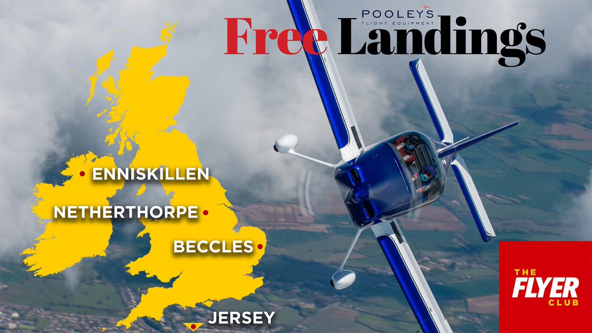 Flyer_Magazine's tweet photo. This month’s FLYER Club free landings are here! Add these airfields to your plans for September…

✈️ Enniskillen 
✈️ Beccles 
✈️ Jersey (a FLYER first!)
✈️ Netherthorpe https://t.co/g5T8qM9E3T