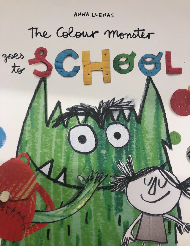 OpyMrs's tweet photo. Lovely book for children starting their school journey and maybe a little anxious about what to expect. Lots of colourful, cheap cardboard fun to be had to explore and chat about starting school and what to expect. #Back_To_School @Anna_Llenas_ #EYFS https://t.co/C5yM8gRubx