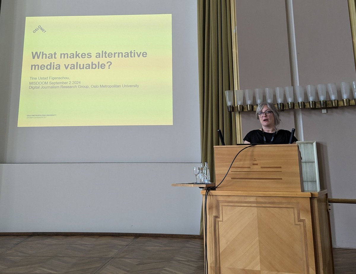 Followed by a Keynote from Tine Ustad Figenschou on "What makes alternative media valuable?"