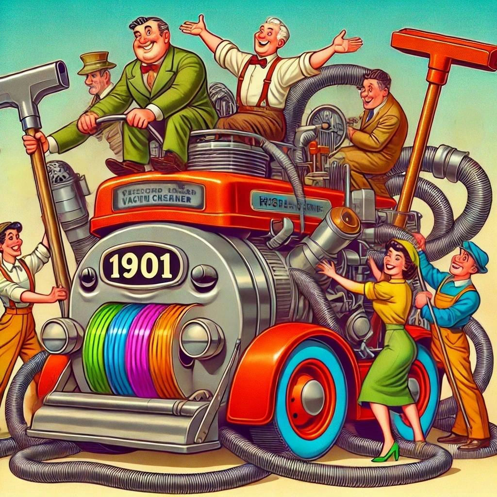 tips_bulletin's tweet image. #history Hubert Cecil Booth's 1901 vacuum cleaner was not user-friendly. #cleaning It needed a team to handle it. #housekeeping Talk about needing a village to clean a house! Enjoy today's Free Newsletter! bit.ly/3WpWzGO