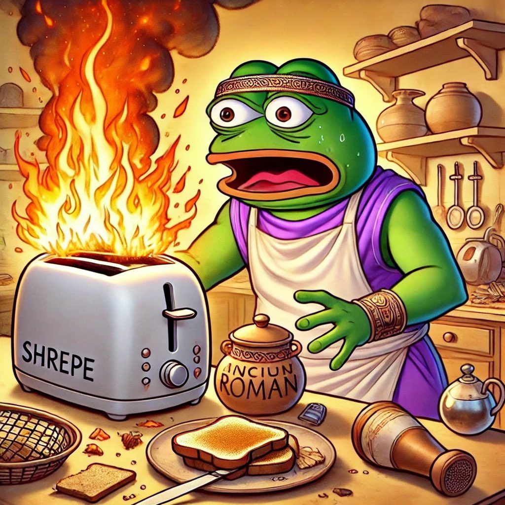 shrepecoin's tweet photo. Currently testing out recipes for your bags!  WAGMI…  @four_meme_  #shrepe #cryptomeme 
$shrepe $pepe $bnb https://t.co/9GRh9bageG
