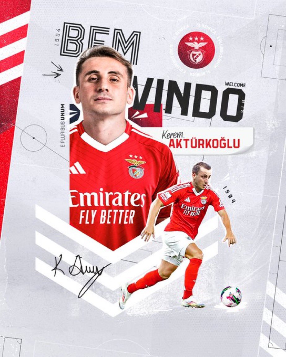 OFFICIAL | Kerem Aktürkoglu has joined Benfica for €12 million.

#Benfica