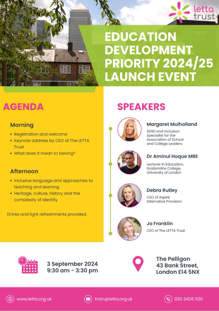 We're looking forward to welcoming our <a href="/LETTA_Trust/">LETTA Trust</a> schools to #Pelligon this morning to launch our Education Development Priority for 2024/2025 #Inclusivity.