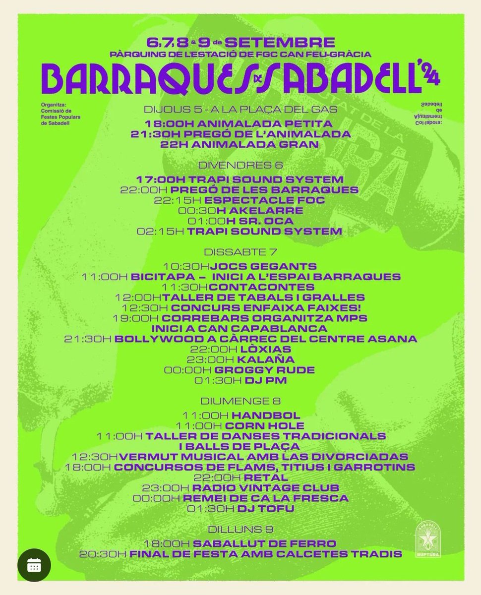 Per fi unes <a href="/Barraques_sbd/">Barraques Sabadell - CFPS</a> totalment desvinculades de la merda de festa que munten el PSC i Junts

#fmsbd #fmsbd24 #festamajor #psc #junts #martafarrés #mems #memscatalà #memes #memespolíticssabadell