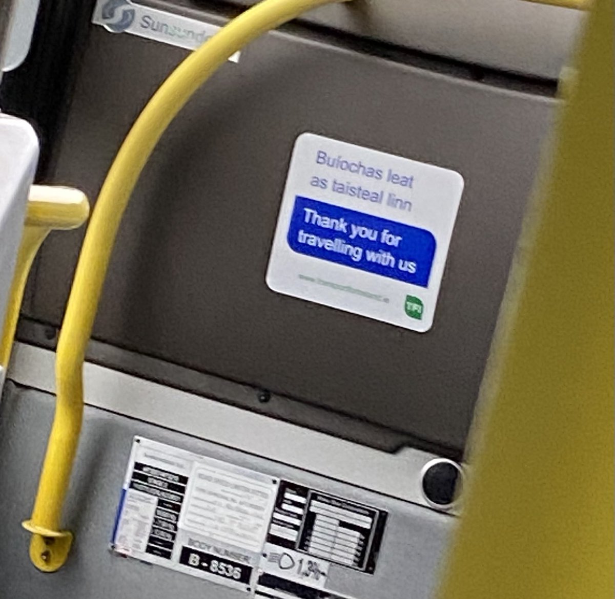 CroomCDA's tweet photo. Morning from Route320. Thanks for thanking me for using the bus ⁦@Buseireann⁩ I would use it more often if I could get home later. PS why are there 3 stops one one street in Patrickswell and no stop at Croom Hospital 🤨 #route320 #Limerick https://t.co/fOWc9BuNsO