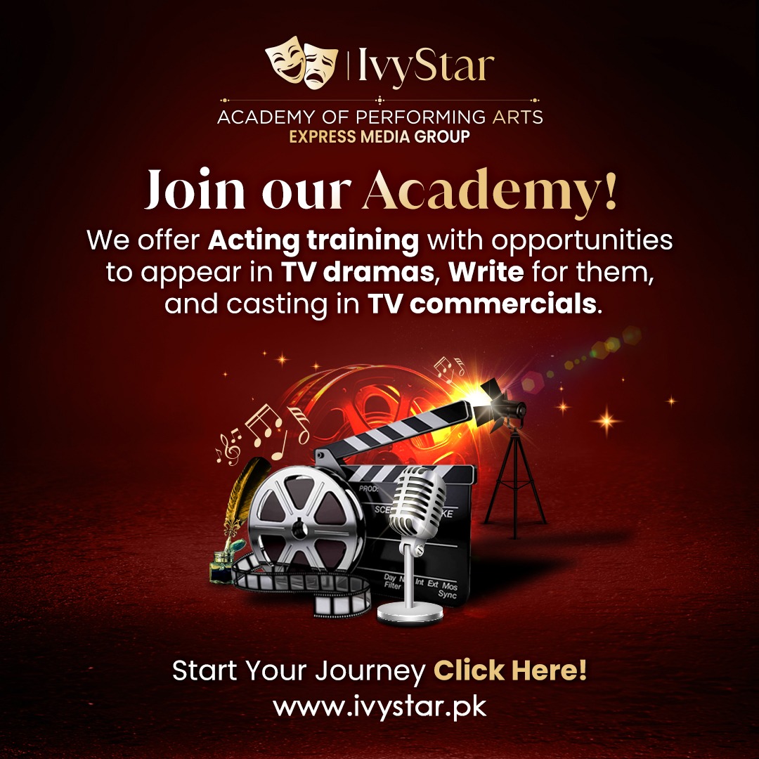 Looking to connect with top drama industry professionals or write for TV?

We offer acting training, chances to appear in TV dramas, write scripts, and cast in TV commercials.
click the link below!
ivystar.pk

#ivystar #actingacademy #entertainment #expresstv