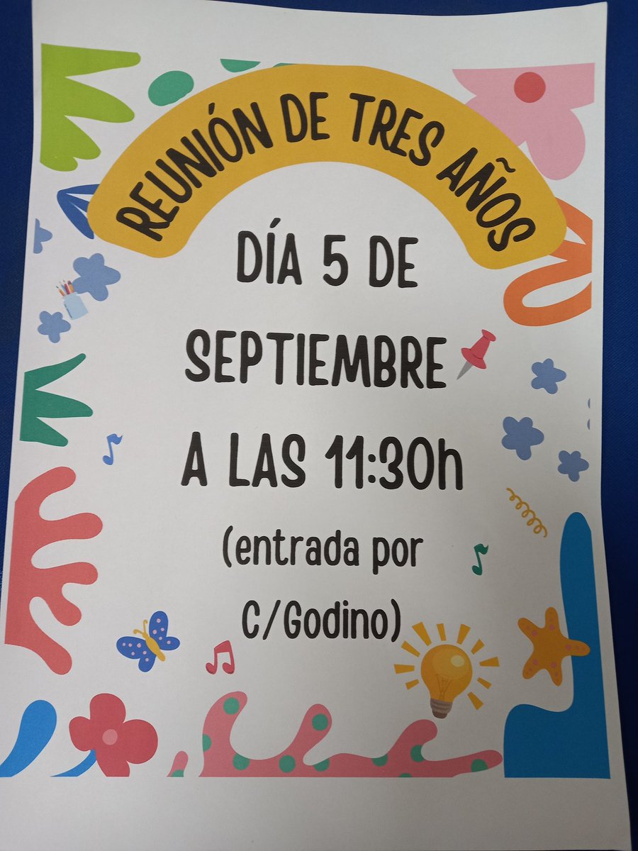 Reunión informativa para la familia de 3 años