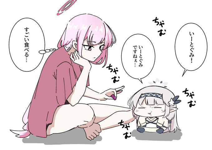 (-᷅ ∨ -᷄. )「ガヴガヴ食べますねぇ…」 