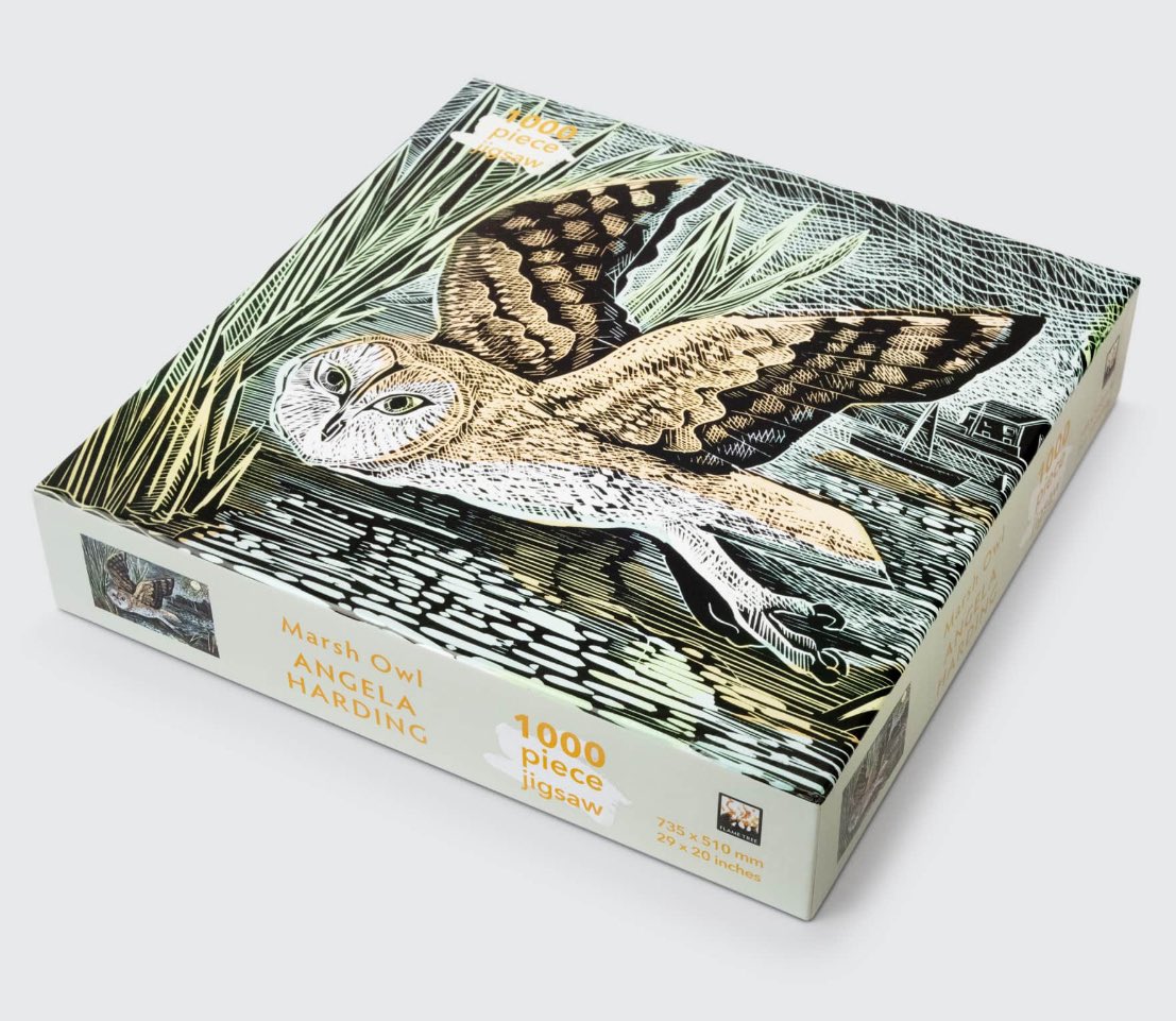 Marsh owl jigsaw- it’s a bit of a challenge but remains one of our most popular puzzles angelaharding.co.uk